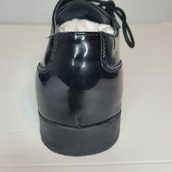 Calvin Klein Brodie Black Patent Mens Size 8.5 Oxfords Lace Leather Dress Shoes - Picture 14 of 16